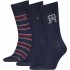 Tommy Hilfiger Socks 3 Pairs Gift Box-Navy