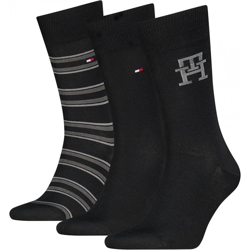 Tommy Hilfiger Socks 3 Pairs Gift Box-Black Tommy Hilfiger Socks 3 Pairs Gift Box-Black