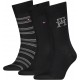 Tommy Hilfiger Socks 3 Pairs Gift Box-Black Tommy Hilfiger Socks 3 Pairs Gift Box-Black