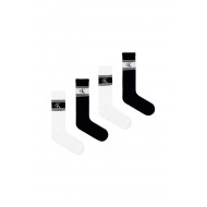 Calvin Klein Sock 4P CK Men Giftbox Sport Logo-Black/White