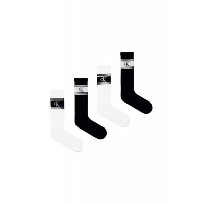 Calvin Klein Sock 4P CK Men Giftbox Sport Logo-Black/White