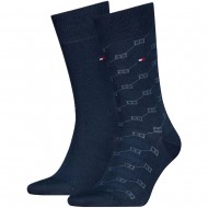 Tommy Hilfiger Socks 2 Pack TH Flag-Blue