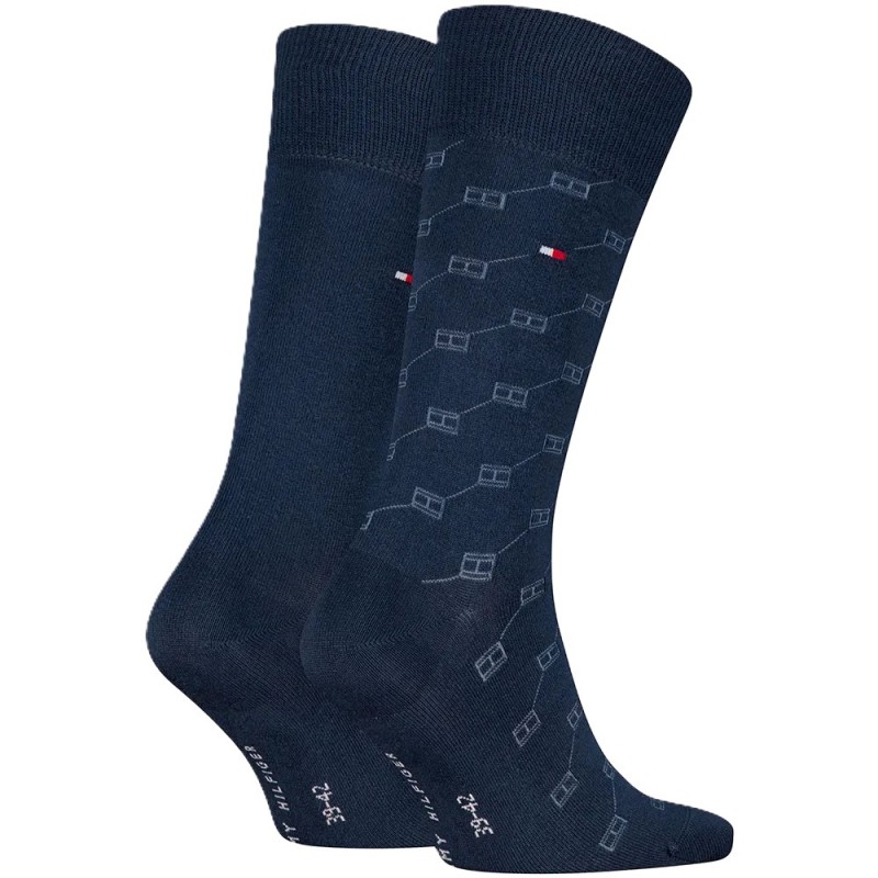 Tommy Hilfiger Socks 2 Pack TH Flag-Blue Tommy Hilfiger Socks 2 Pack TH Flag-Blue