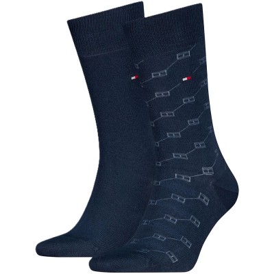 Tommy Hilfiger Socks 2 Pack TH Flag-Blue