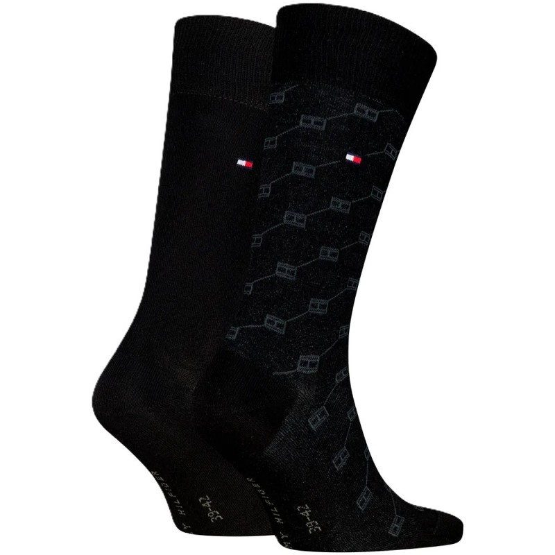 Tommy Hilfiger Socks 2 Pack TH Flag-Black
