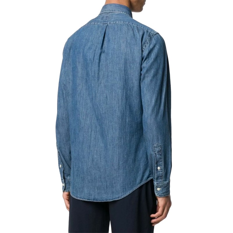 Polo Ralph Lauren Shirt Denim Slim Fit-Denim Polo Ralph Lauren Shirt Denim Slim Fit-Denim