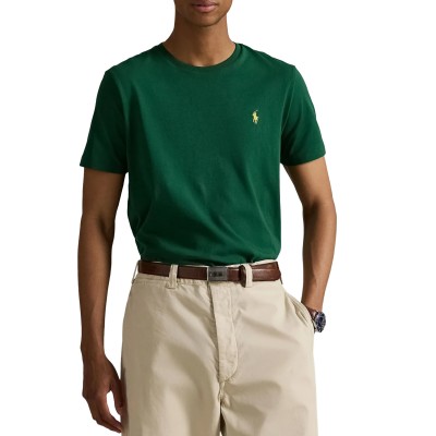 Polo Ralph Lauren T-Shirt Custom Slim Fit Jersey Crewneck-Green
