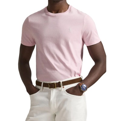 Polo Ralph Lauren T-Shirt Custom Slim Fit Jersey Crewneck-Pink