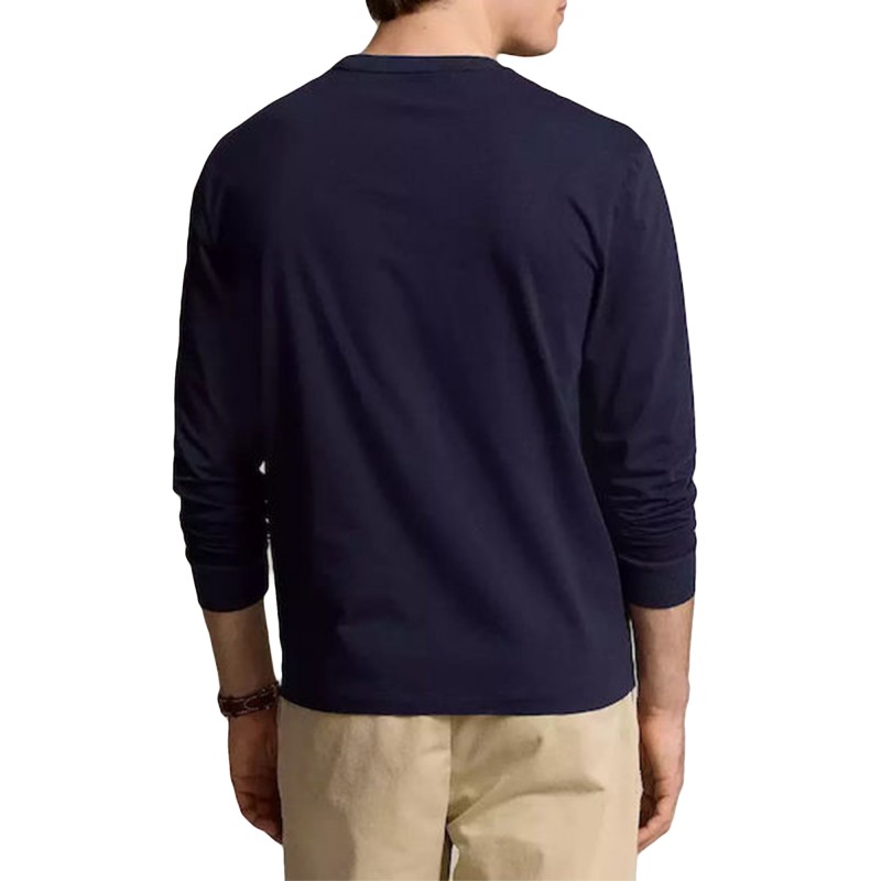 Polo Ralph Lauren Classic Fit Long Sleeved Jersey T-Shirt-Navy Polo Ralph Lauren Classic Fit Long Sleeved Jersey T-Shirt-Navy