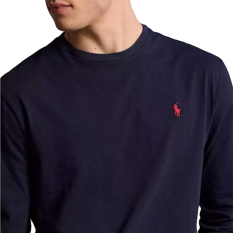 Polo Ralph Lauren Classic Fit Long Sleeved Jersey T-Shirt-Navy Polo Ralph Lauren Classic Fit Long Sleeved Jersey T-Shirt-Navy