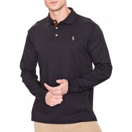 Polo Ralph Lauren Custom Slim Fit Polo LSL-Polo Black