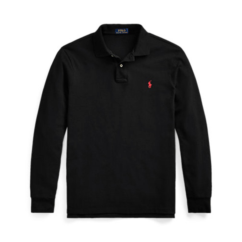 Polo Ralph Lauren Polo Core Replen Custom Slim Fit LSL-KNT-Black Polo Ralph Lauren Polo Core Replen Custom Slim Fit LSL-KNT-Black