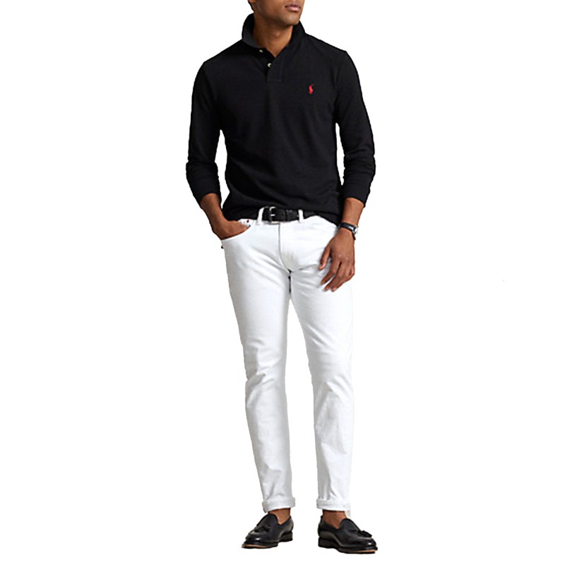 Polo Ralph Lauren Polo Core Replen Custom Slim Fit LSL-KNT-Black Polo Ralph Lauren Polo Core Replen Custom Slim Fit LSL-KNT-Black