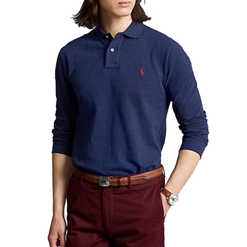 Polo Ralph Lauren Polo Core Replen Custom Slim Fit LSL-KNT-Blue