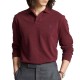 Polo Ralph Lauren Long Sleeve Knit Polo Shirt-Spring Wine Heather