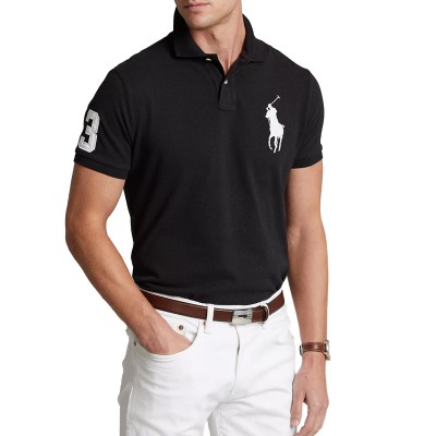 Polo Ralph Lauren Polo Shirt Big Pony Custom Slim Fit-Black