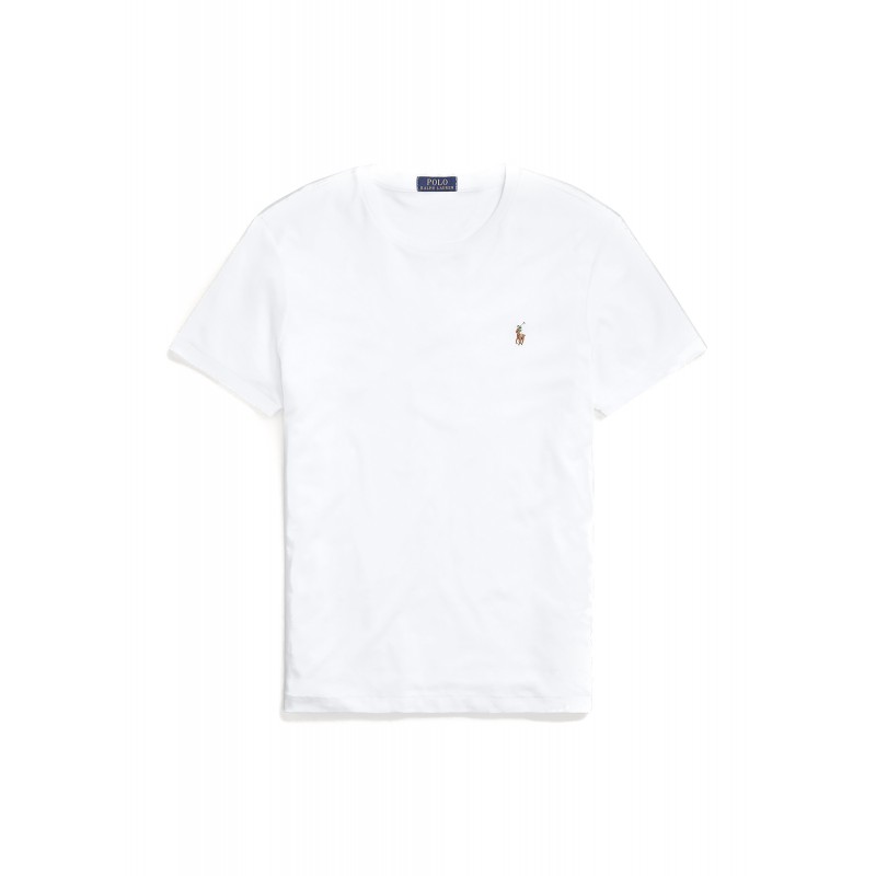 Polo Ralph Lauren Soft Cotton T-Shirt Custom Slim Fit-White