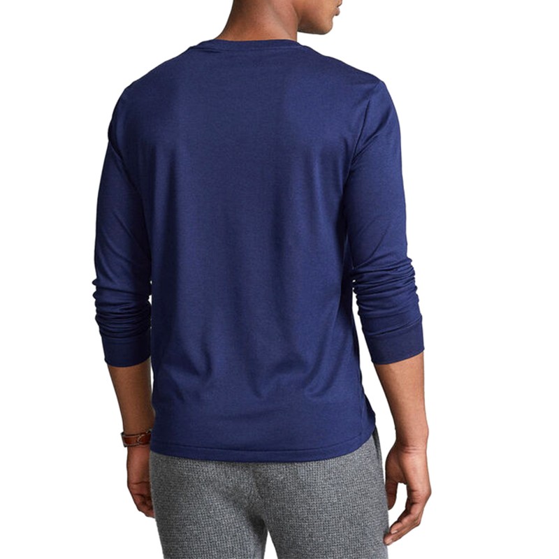 Polo Ralph Lauren Blouse In Soft Cotton Custom Slim Fit-Navy Polo Ralph Lauren Blouse In Soft Cotton Custom Slim Fit-Navy