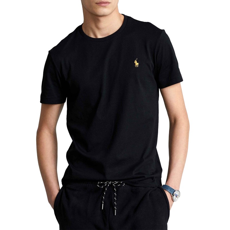 Polo Ralph Lauren T-Shirt Custom Slim Fit-Black Polo Ralph Lauren T-Shirt Custom Slim Fit-Black