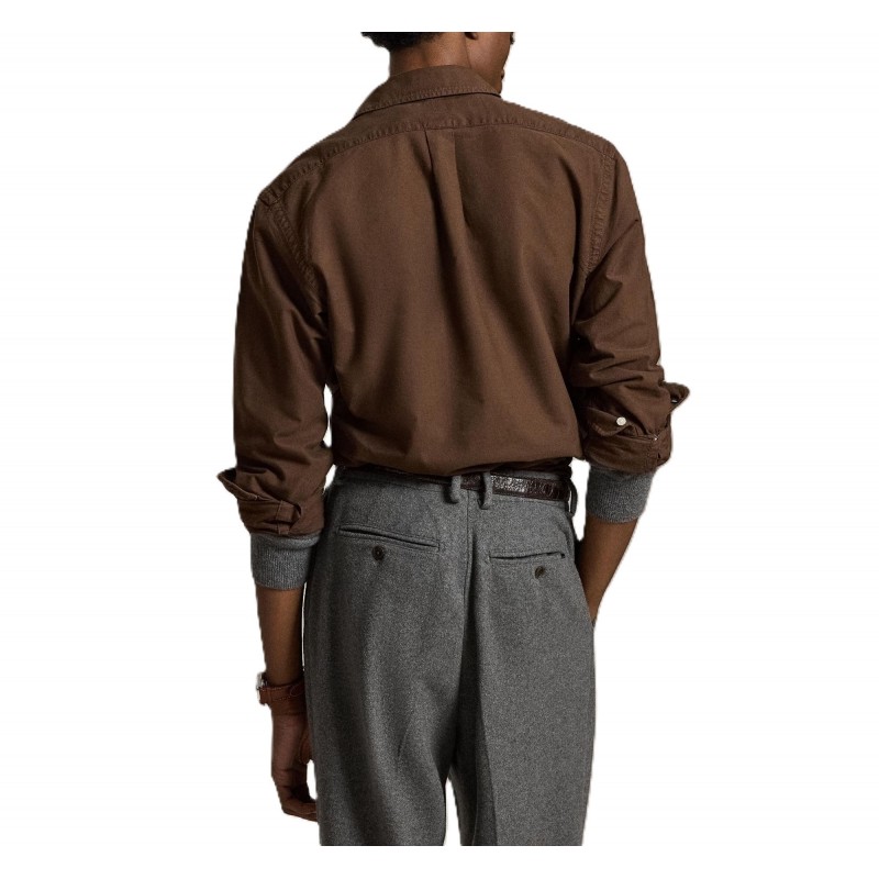 Polo Ralph Lauren Shirt Custom Fit Oxford-Brown Polo Ralph Lauren Shirt Custom Fit Oxford-Brown