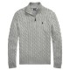Polo Ralph Lauren Cable-Knit Cotton Sweater-Grey
