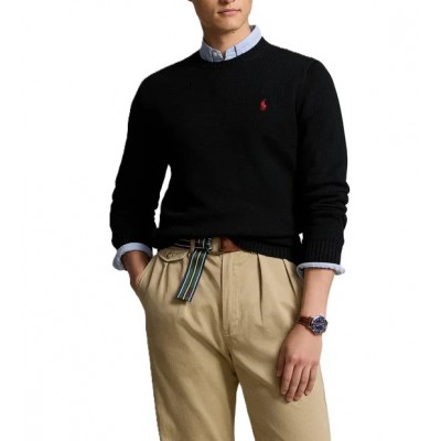 Polo Ralph Lauren Sweater Pullover Crewneck-Black Polo Ralph Lauren Sweater Pullover Crewneck-Black
