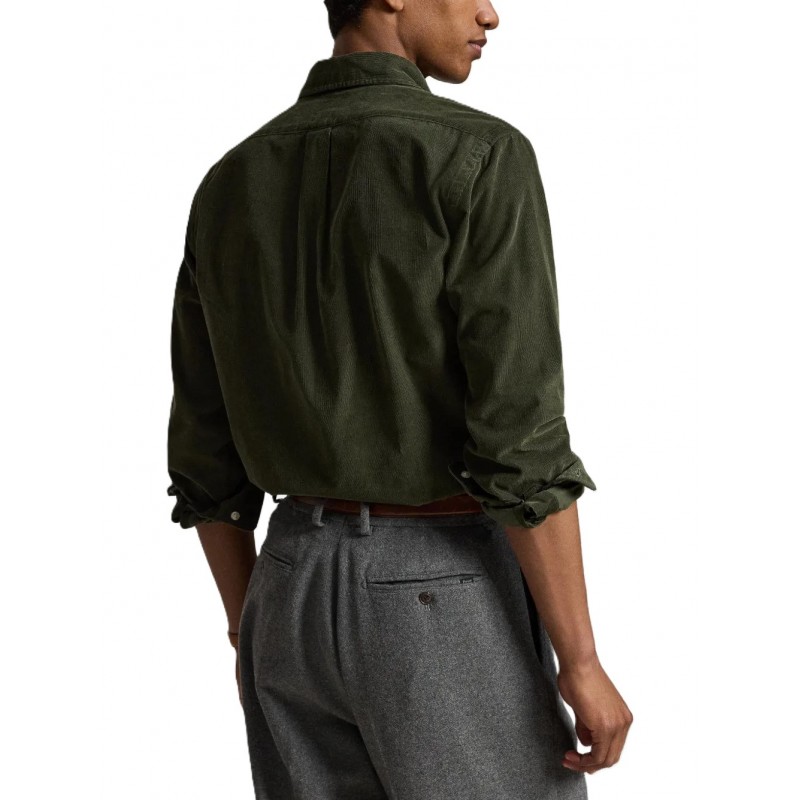 Polo Ralph Lauren Shirt Custom Fit Corduroy-Olive Polo Ralph Lauren Shirt Custom Fit Corduroy-Olive