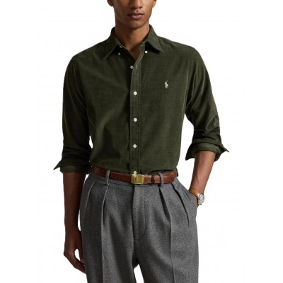 Polo Ralph Lauren Shirt Custom Fit Corduroy-Olive
