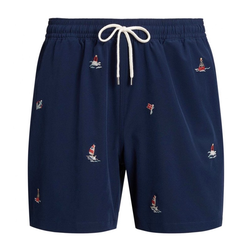 Polo Ralph Lauren 14.6-CM Traveller Polo Swimming Trunk-Newport Navy