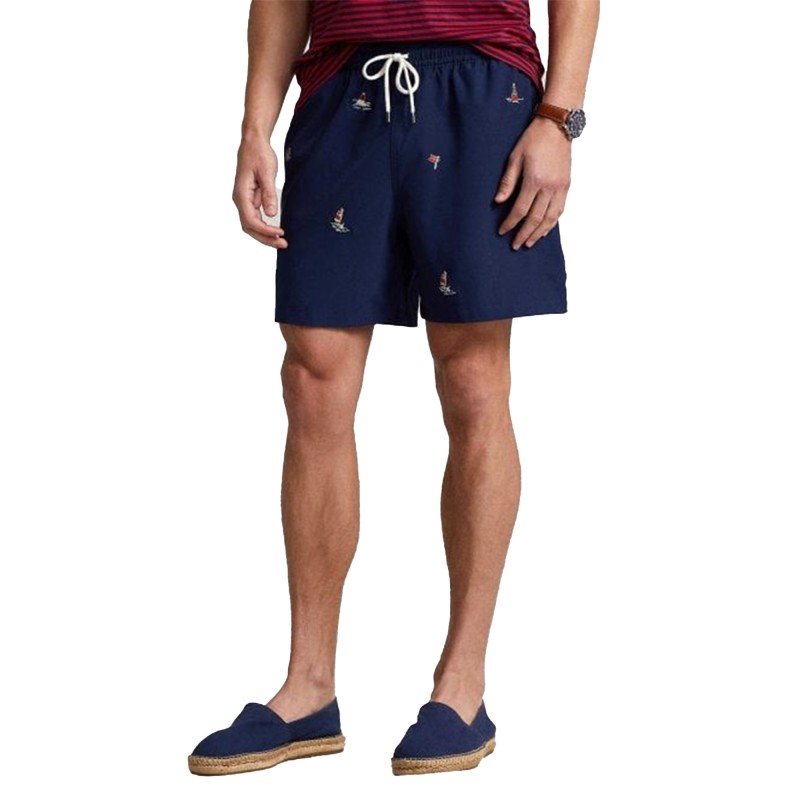 Polo Ralph Lauren 14.6-CM Traveller Polo Swimming Trunk-Newport Navy