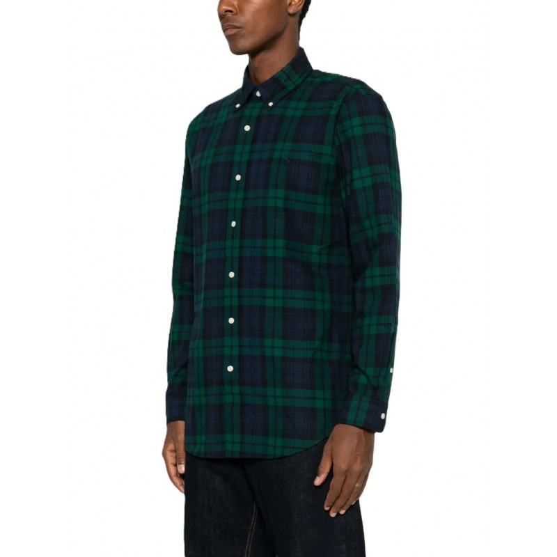 Polo Ralph Lauren Shirt Custom Fit Tartan Check-Green/Navy Polo Ralph Lauren Shirt Custom Fit Tartan Check-Green/Navy