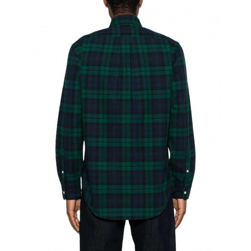 Polo Ralph Lauren Shirt Custom Fit Tartan Check-Green/Navy Polo Ralph Lauren Shirt Custom Fit Tartan Check-Green/Navy