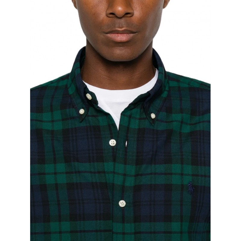 Polo Ralph Lauren Shirt Custom Fit Tartan Check-Green/Navy Polo Ralph Lauren Shirt Custom Fit Tartan Check-Green/Navy