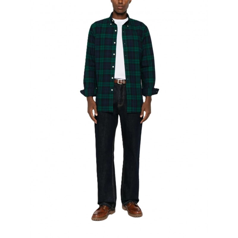 Polo Ralph Lauren Shirt Custom Fit Tartan Check-Green/Navy Polo Ralph Lauren Shirt Custom Fit Tartan Check-Green/Navy