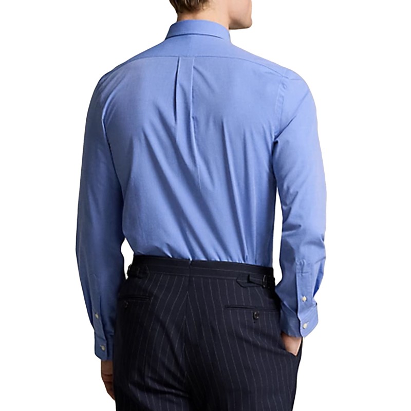 Polo Ralph Lauren Slim Fit Core Replen Shirt-Blue End On End Polo Ralph Lauren Slim Fit Core Replen Shirt-Blue End On End