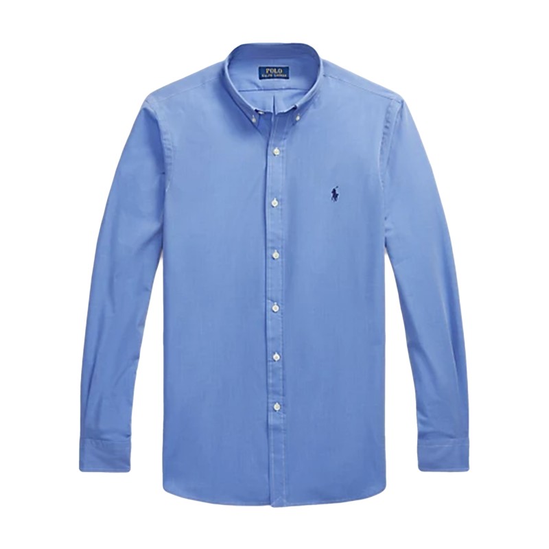 Polo Ralph Lauren Slim Fit Core Replen Shirt-Blue End On End Polo Ralph Lauren Slim Fit Core Replen Shirt-Blue End On End