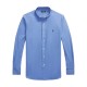 Polo Ralph Lauren Slim Fit Core Replen Shirt-Blue End On End Polo Ralph Lauren Slim Fit Core Replen Shirt-Blue End On End