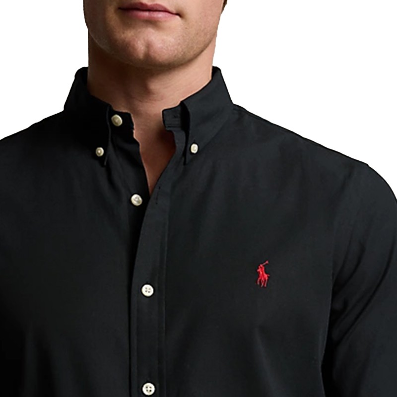 Polo Ralph Lauren Slim Fit Core Replen Shirt-Black Polo Ralph Lauren Slim Fit Core Replen Shirt-Black