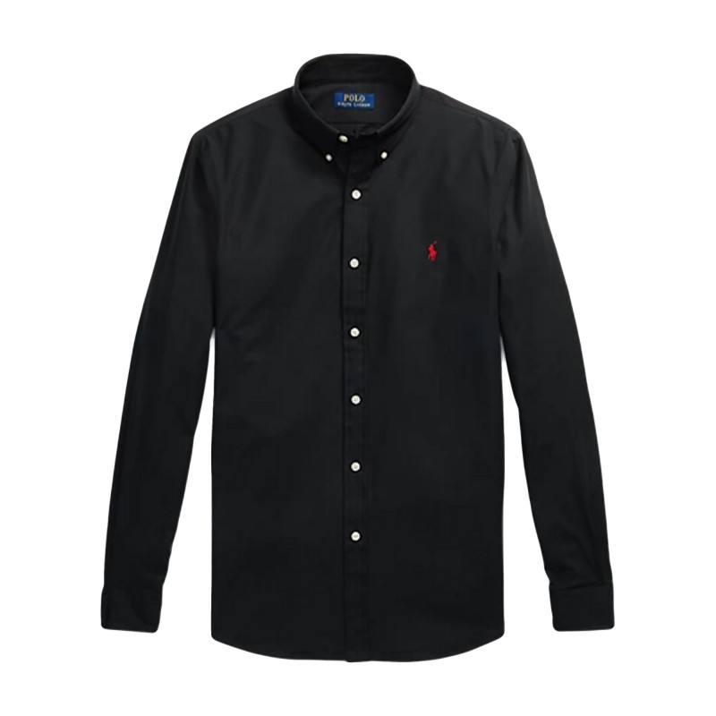 Polo Ralph Lauren Slim Fit Core Replen Shirt-Black Polo Ralph Lauren Slim Fit Core Replen Shirt-Black