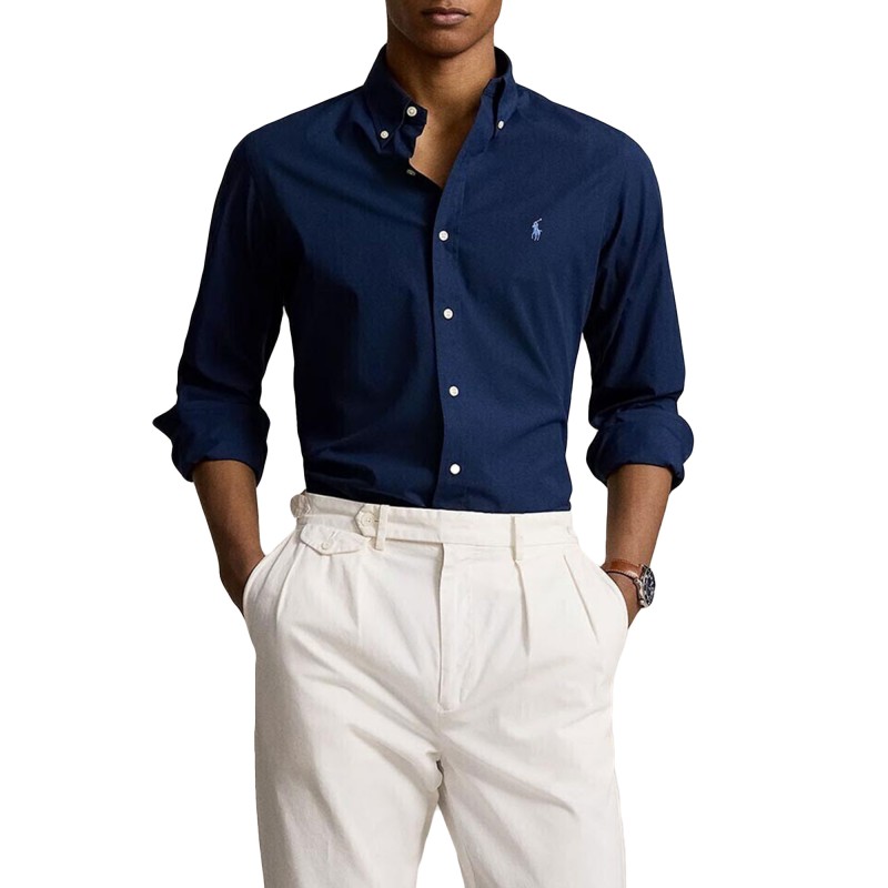 Polo Ralph Lauren Core Replen Custom Fit Shirt-Newport Navy Polo Ralph Lauren Core Replen Custom Fit Shirt-Newport Navy
