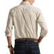 Polo Ralph Lauren Shirt Custom Fit Striped Stretch Poplin-Beige/White
