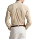 Polo Ralph Lauren Shirt Stripped Custom Fit Stretch-Khaki/White Polo Ralph Lauren Shirt Stripped Custom Fit Stretch-Khaki/White