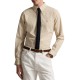 Polo Ralph Lauren Shirt Stripped Custom Fit Stretch-Khaki/White Polo Ralph Lauren Shirt Stripped Custom Fit Stretch-Khaki/White