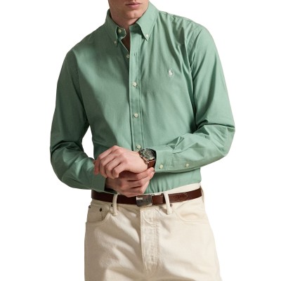 Polo Ralph Lauren Shirt Custom Fit Stretch-Faded Mint