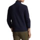 Polo Ralph Lauren Mesh-Knit Cotton Quarter-Zip Jumper-Navy