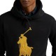 Polo Ralph Lauren Fleece Knit Pony Logo Hoodie Sweatshirt-Polo Black