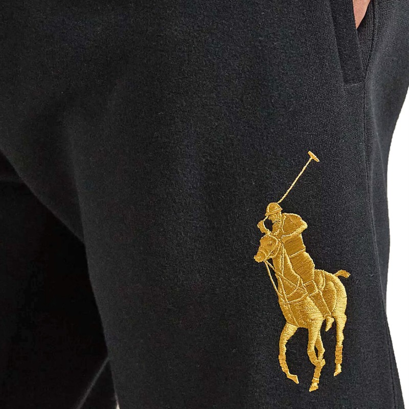 Polo Ralph Lauren Logo Pony Tracksuit Bottoms-Black