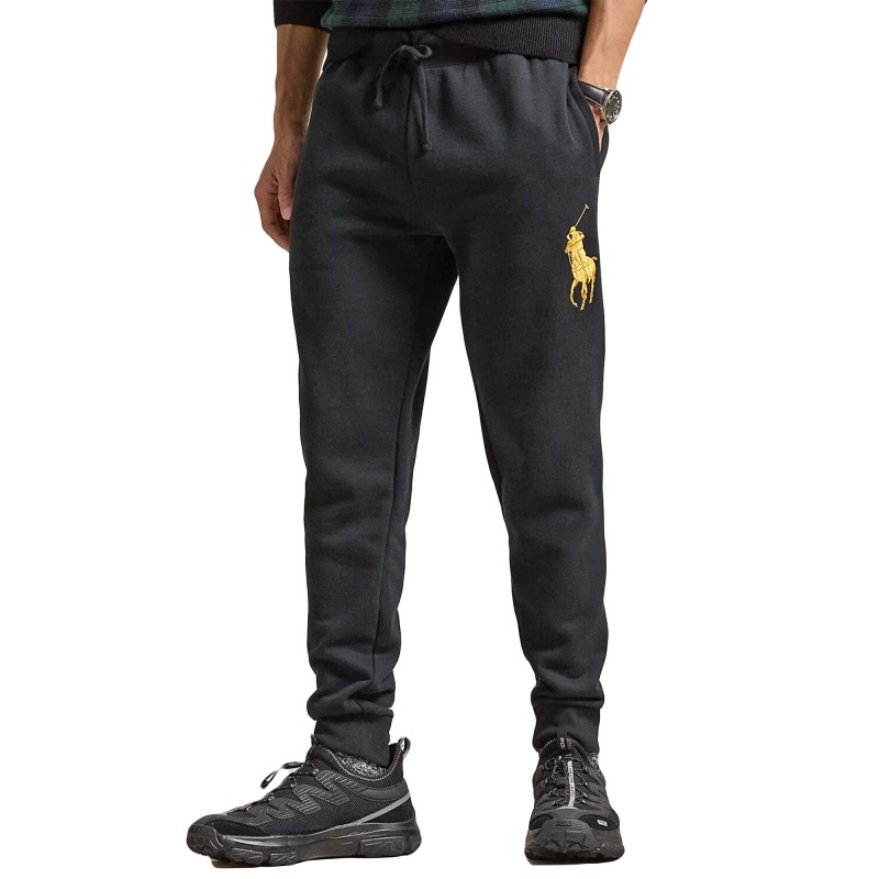 Polo Ralph Lauren Logo Pony Tracksuit Bottoms-Black