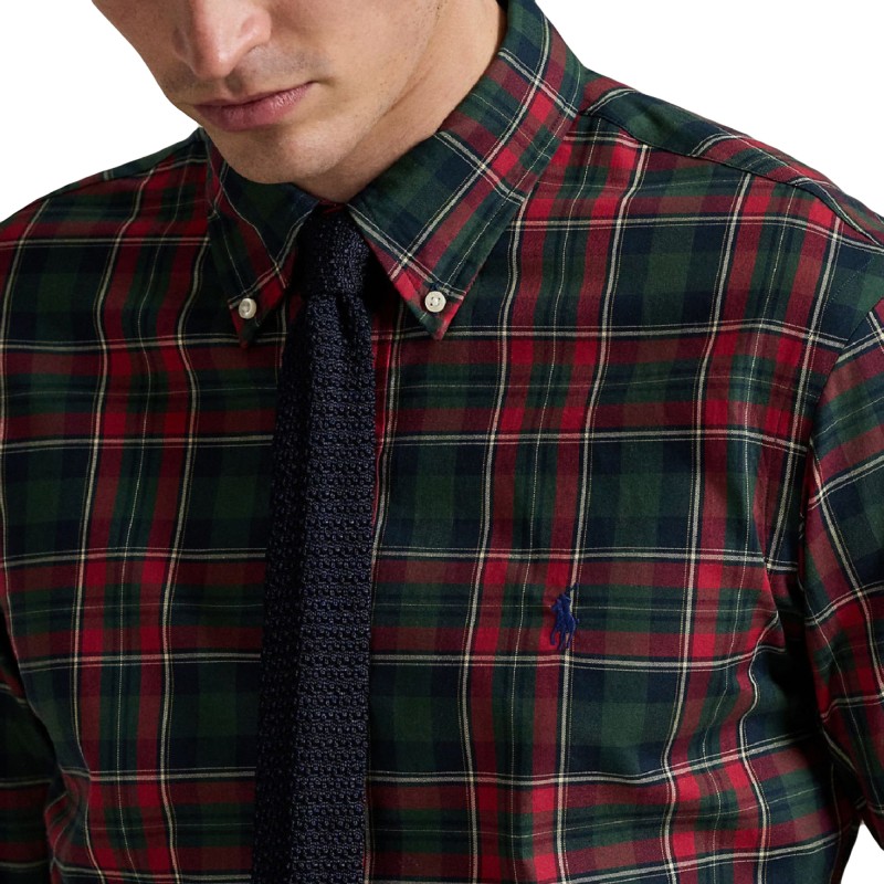 Polo Ralph Lauren Shirt Custom Fit-Green/Red
