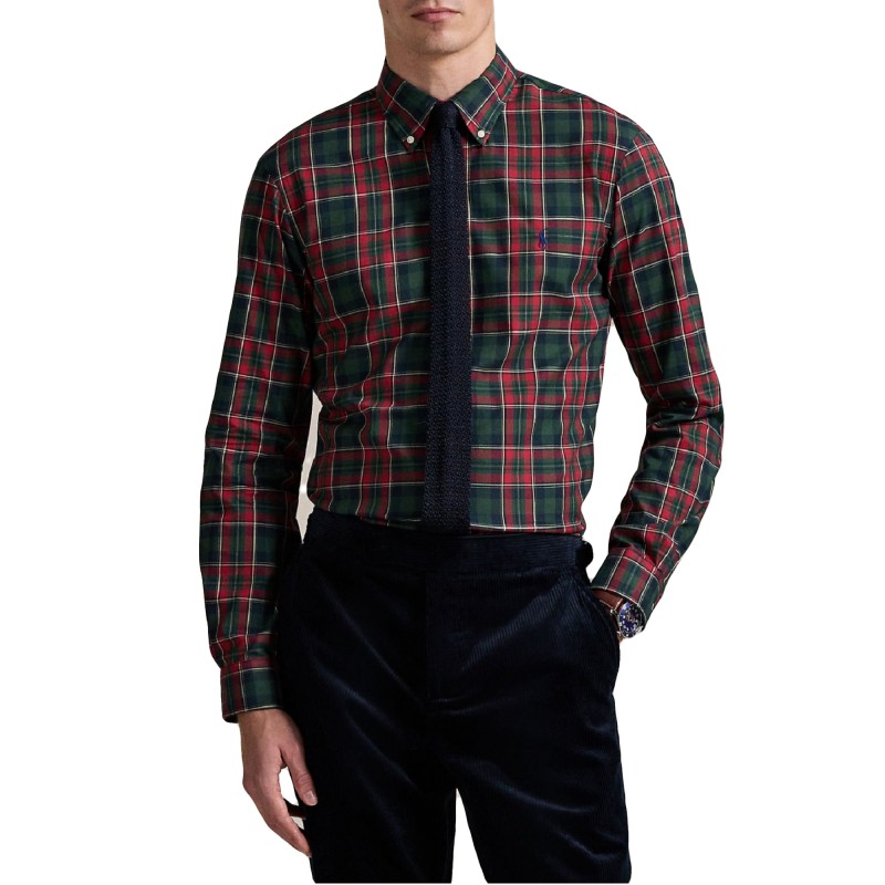 Polo Ralph Lauren Shirt Custom Fit-Green/Red